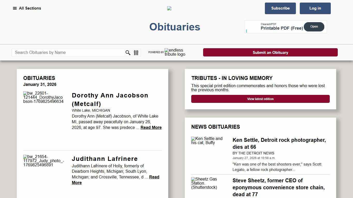 The Oakland Press Obituaries
